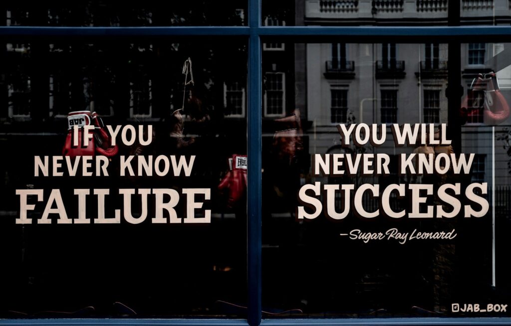 Overcome the fear of failure.